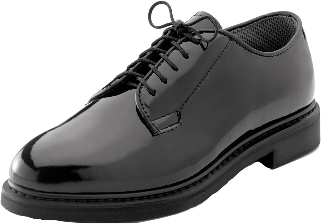Classic black formal shoes with elevated soles - Rothco Uniform Work Sole