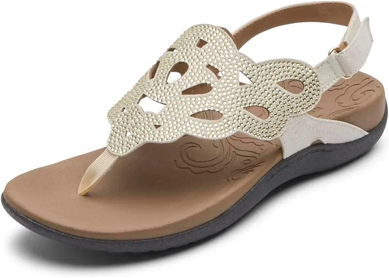 Stylish and comfortable Rockport Women's Ridge Sling Sandals for morton's neuroma and perfect for walking,