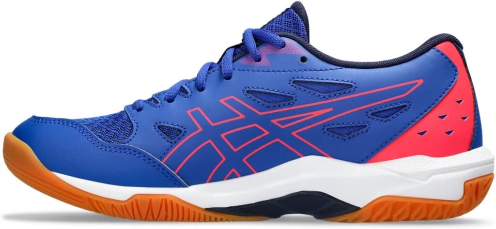 Best volleyball shoes for women – ASICS Gel-Rocket 11 with GEL cushioning, breathable mesh upper, gum rubber outsole, and TRUSSTIC technology for stability and traction on indoor courts.