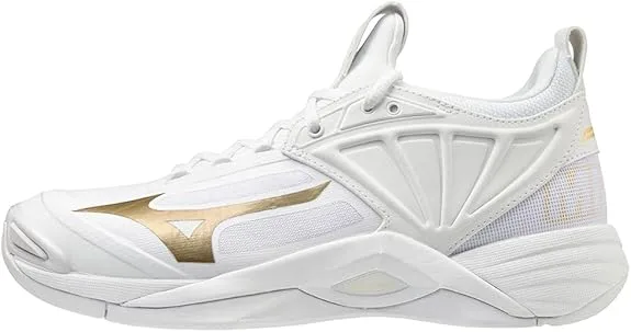 Best volleyball shoes for women – Mizuno Wave Momentum 2 with MIZUNO ENERZY foam, Wave plate technology, breathable bootie fit, and XG Rubber outsole for traction and stability.
