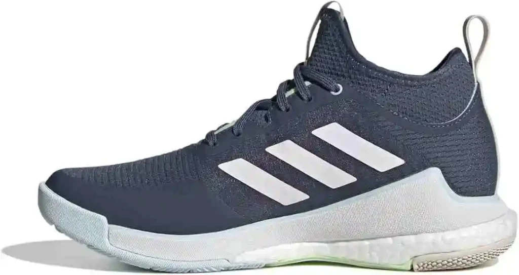 Best volleyball shoes for women – Adidas Crazyflight Mid Sneakers with Boost midsole, EVA frame, TPU stability, and durable Top Grip outsole for exceptional court performance.